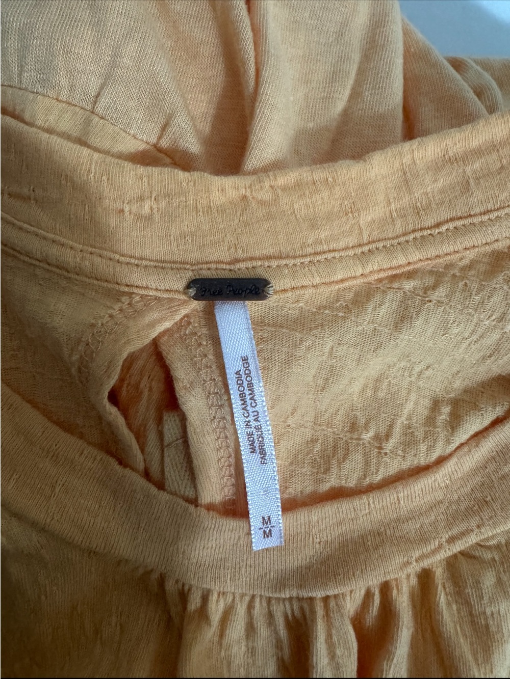 Free People Right On Time Tunic Tank Top in Apricot Orange Size Medium - Picture 6 of 9